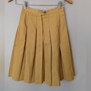 Vintage Kerry- Teen Simpson-Sears Midi Skirts Teens Pleated Mustered Yellow